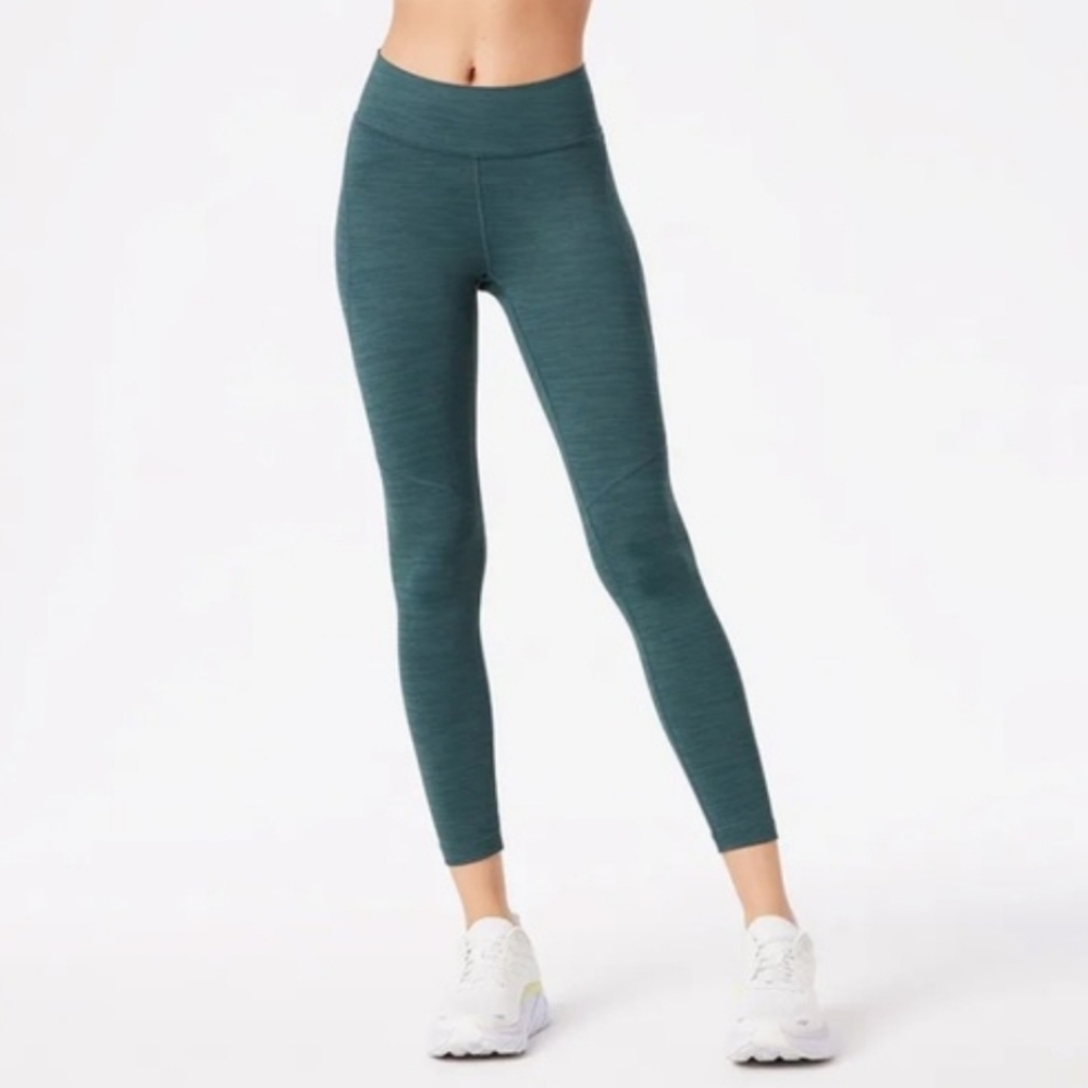 OUTDOOR VOICES  Dark Teal Heathered Blue Activewear Leggings Sz S Sporty Yoga
